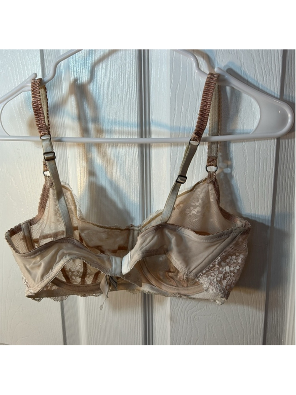 Elle MacPherson Dentelle Demi Lace Underwire Bra - Cream colour size 36 D - Picture 7 of 7